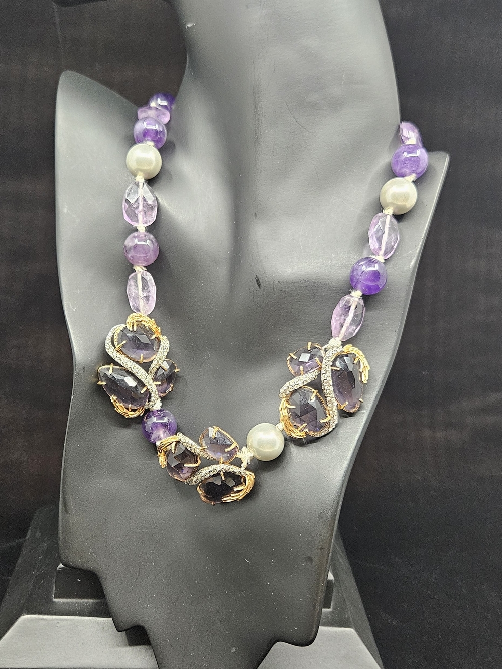 Vintage Alexis Bittar Amethyst Necklace